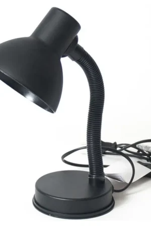 Gerimport Bureaulamp - zwart - buigbaar - leeslamp - 16 x 30 cm Snelle Levering
