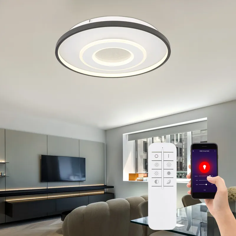 Slimme LED plafondlamp, afstandsbediening, dimbaar, D 48 cm Gratis Verzending