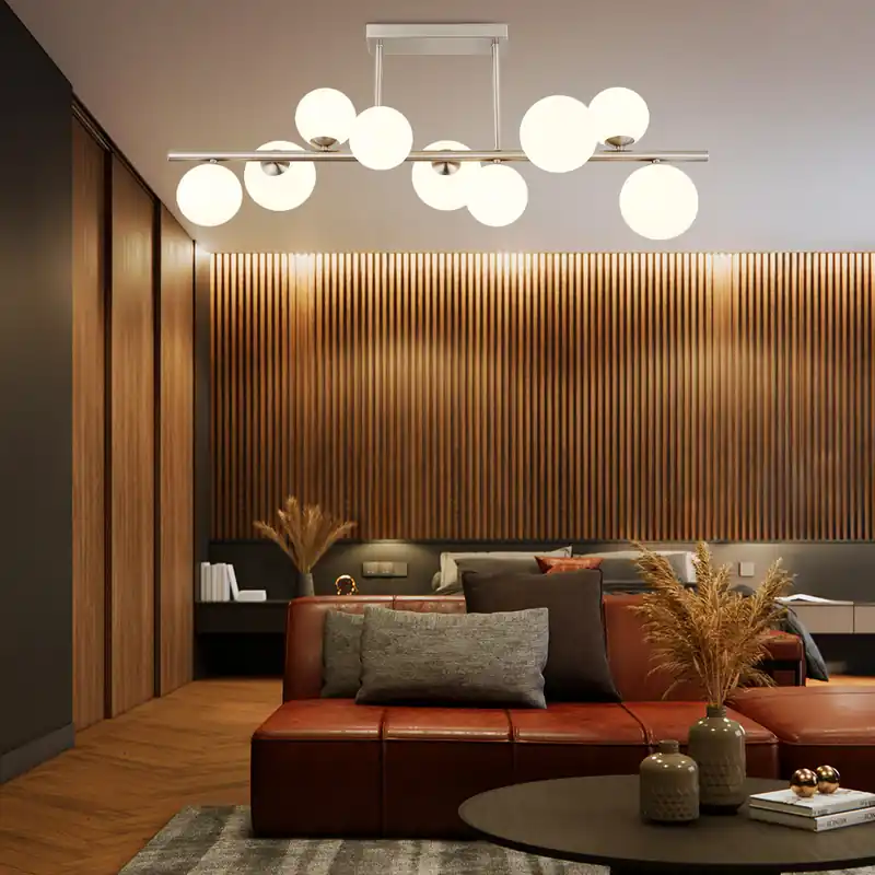 Bestel Nu LED plafondlamp, metaal, opaal glas, L 86,6 cm