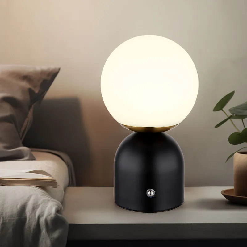 LED tafellamp, metaal, touchdimmer, memory, H 20 c, zwart Tijdelijk Beschikbaar