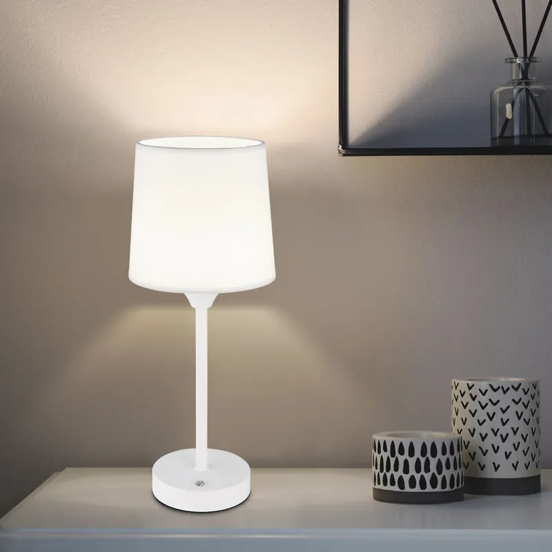LED tafellamp, touchdimmer, oplaadbare USB-batterij, H 14 cm, wit Betaalbaar