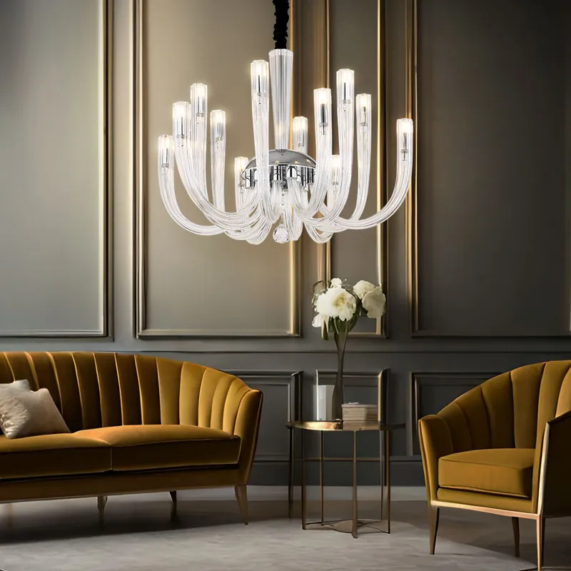 Seizoensaanbieding Hanglamp, kroonluchter, metaal, chroom, D 62 cm