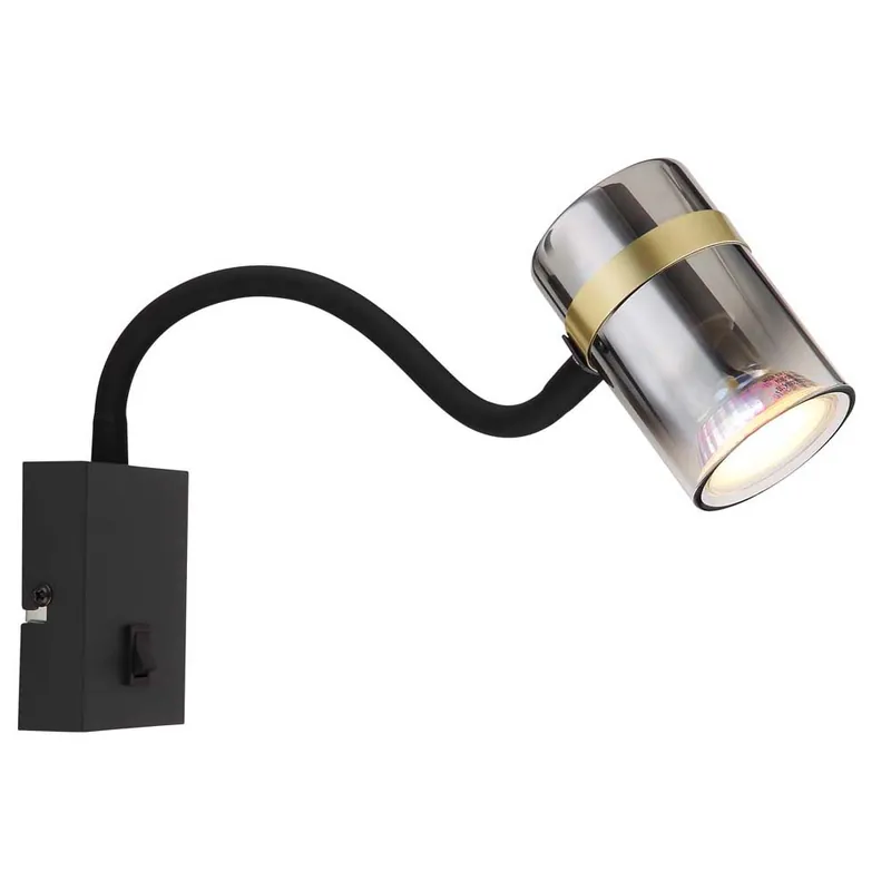 Bestseller Wandlamp, metaal, zwart, Flexo spot, H 40,5 cm