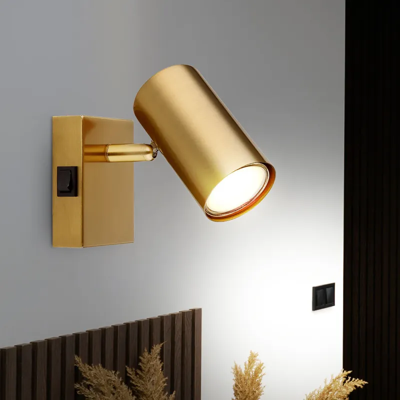 Wandlamp, spot, metaal goud, 1-lamp Flitsaanbieding