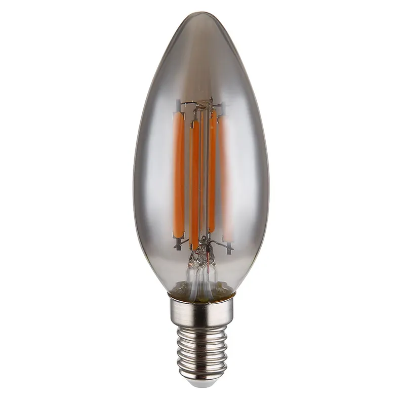 Gereduceerde Prijs LED lamp, glas, rookkleurig, 6W, warm wit, DxH 3,5x9,8 cm