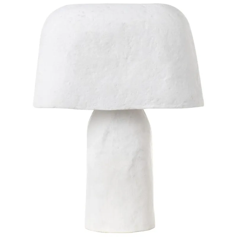CARRASCO - Tafellamp - Wit - Papier-maché Gratis Retour