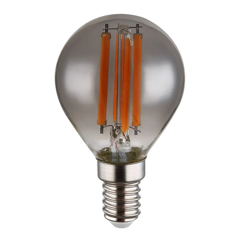 LED lamp, glas, globe, rook, 6W, warm wit, DxH 4.5x7.8 cm Speciale Aanbieding