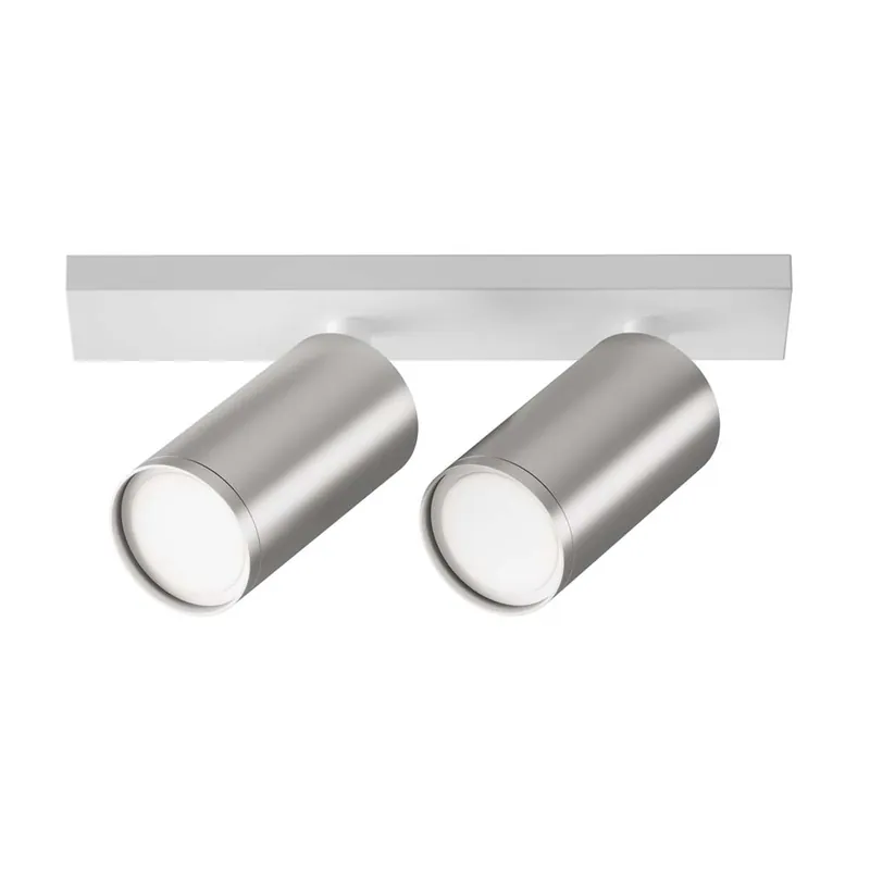 Op = Op Plafondlamp, aluminium, wit zilver, verstelbaar, L 34,4 cm