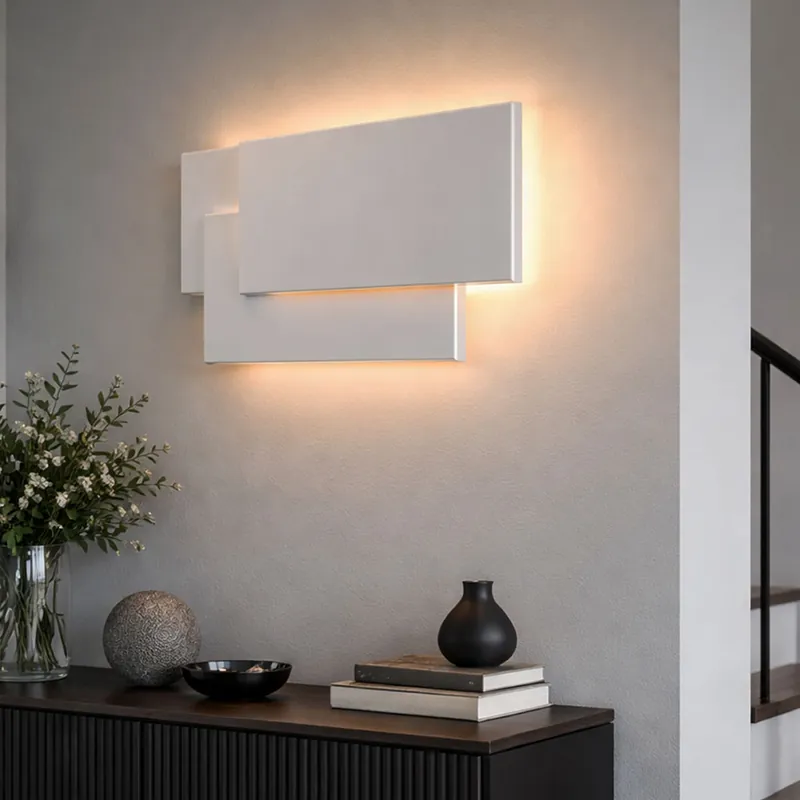 Koopje LED wandlamp, metaal, wit, warm wit, L 26cm