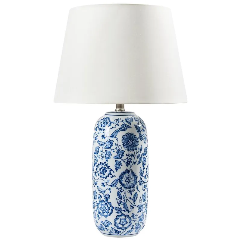 Rechtstreeks Van De Fabrikant AIBONITO - Tafellamp - Wit/Blauw - Porselein/Linnen