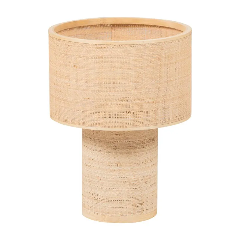 WOOOD Syro Tafellamp Ø 28 CM - Raffia - Naturel - 38x28x28 Snelle Levering