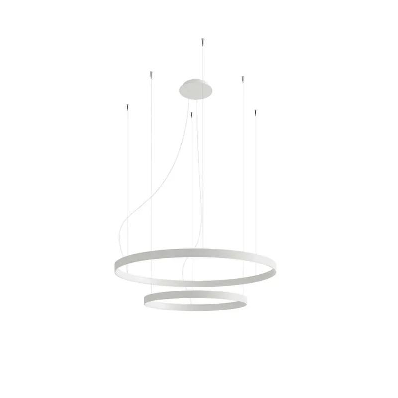 Laatste Versie LED hanglamp, aluminium, zwart, 80W, 3000K, D 78 cm