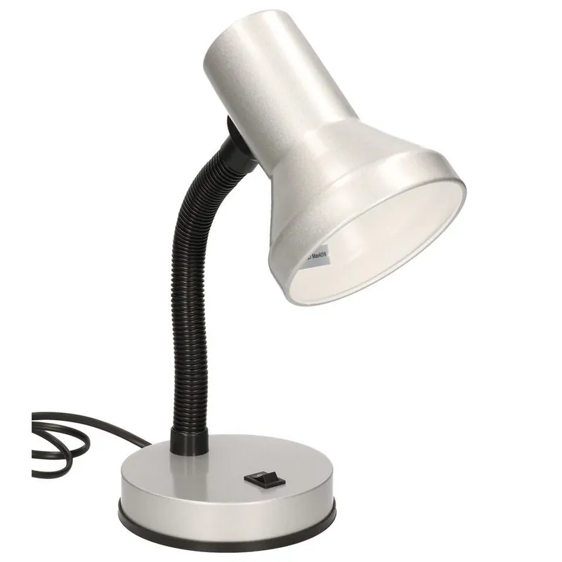 Gerimport Bureaulamp - zilverkleurig - 13 x 30 cm - buigbaar Gereduceerde Prijs