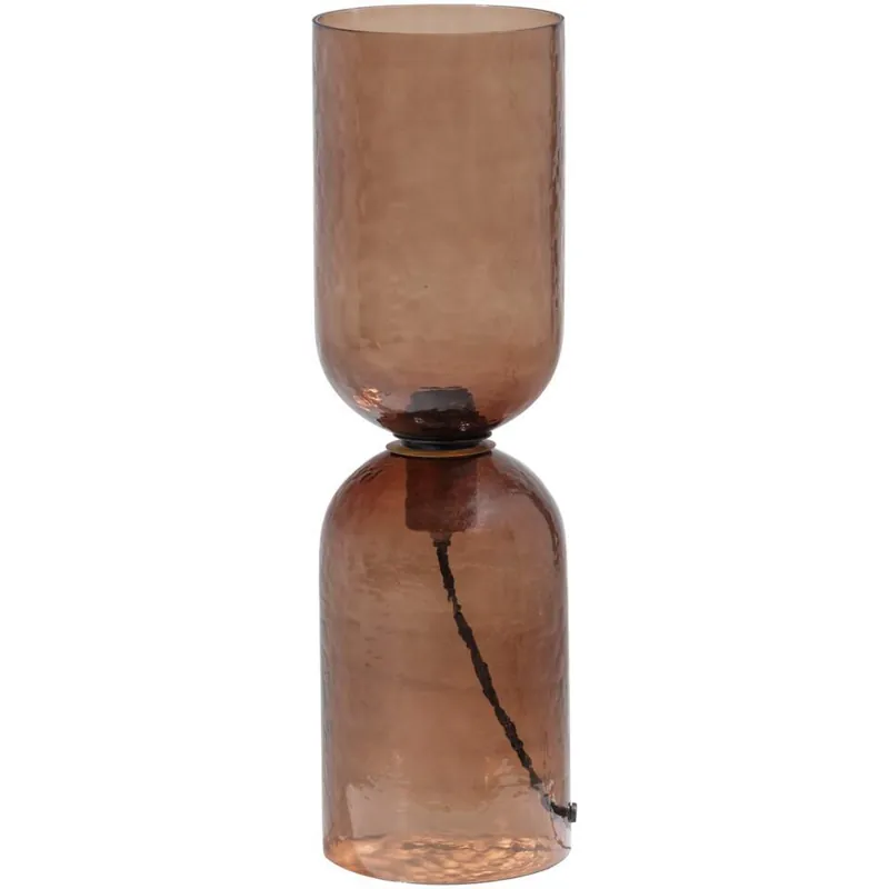 WOOOD Gigi Tafellamp Gehamerd Glas 51xØ15 cm- Bruin Lage Prijs