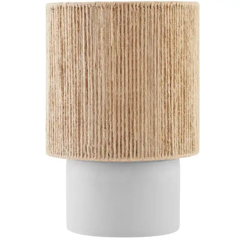 Tijdelijk Beschikbaar tectake Tafellamp Klea van jute in boho-stijl, 60W, Natuur