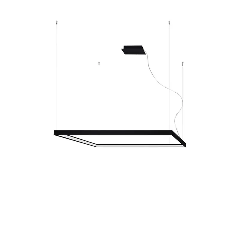 Gratis Retour LED hanglamp, aluminium, zwart, 110x110 cm