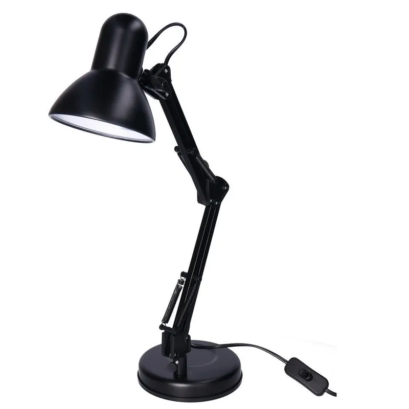 Gerimport Bureaulamp - zwart - metaal - verstelbaar - 37 x 42 cm Finale Uitverkoop