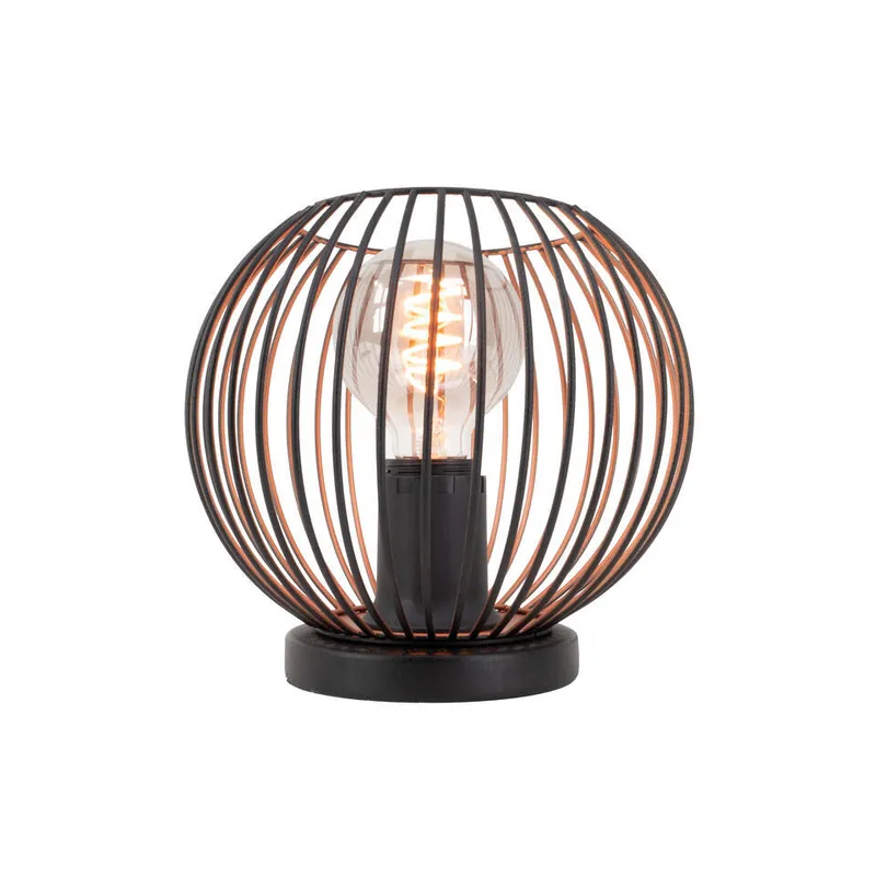 EGLO Almanzora Tafellamp - E27 - Ø 20 cm - Staal - Zwart/Koper Speciale Aanbieding
