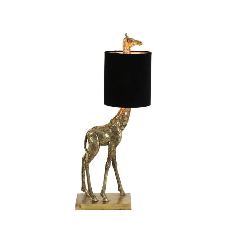 Tafellamp Giraffe - Goud/Zwart - 26x16x61cm Meest Verkocht