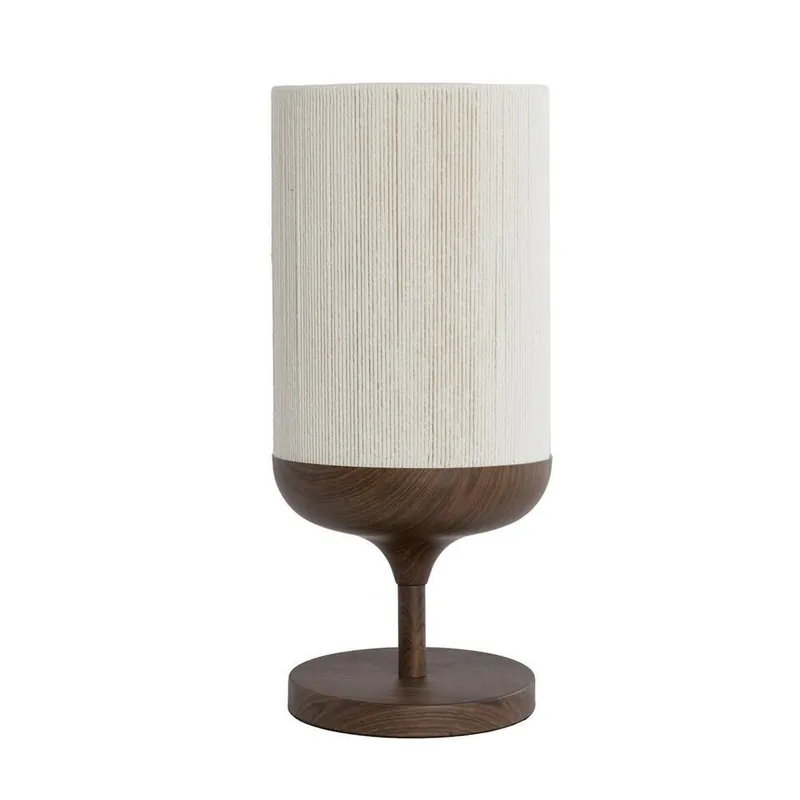Tafellamp Dania - Crème/Bruin - Ø22.5x50cm Fabrieksprijs