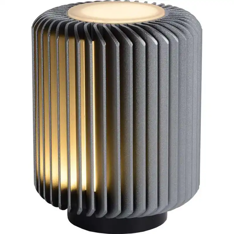 Dagaanbieding Lucide tafellamp Turbin - grijs - 10 cm