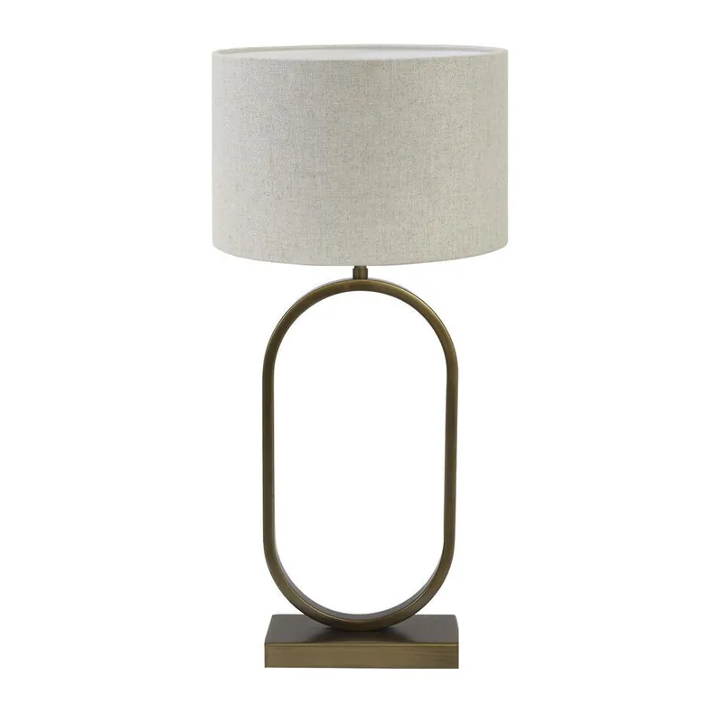 Weekendaanbieding Tafellamp Jamiri/Livigno - Ant, Brons/Naturel - Ø30x67cm