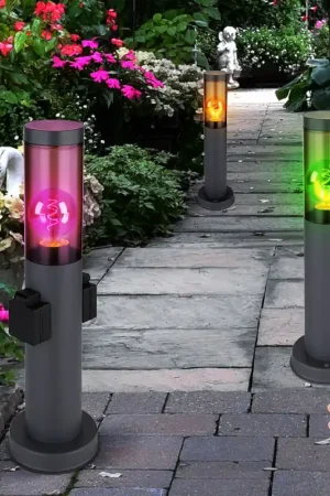 3x RGB LED plintlamp, stopcontacten, app-bediening, H 45 cm Exclusieve Aanbieding