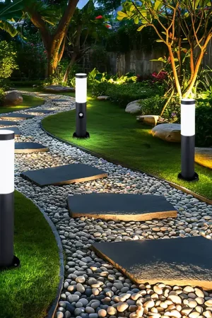 3-pedestal verlichting, antraciet roestvrij staal, IP44, hoogte 45 cm Flitsaanbieding