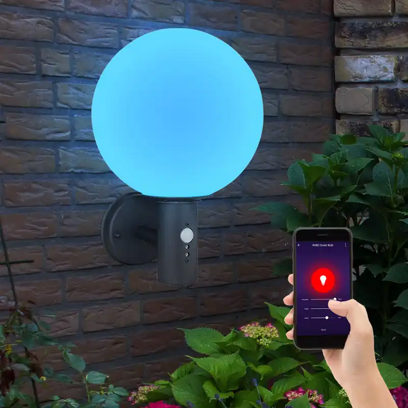 Beste Prijs RGB LED wandlamp, bewegingsdetector, app-bediening, H 37 cm