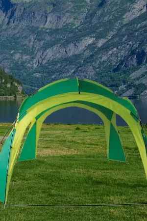 Paviljoen, 190T polyester, groen, glasvezel, H 230 cm Aanbieding