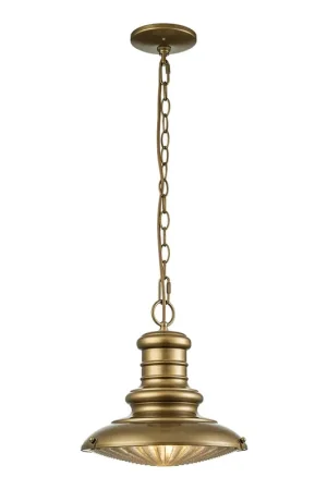 Buitenlamp, hanglamp, messing, glas, H 27,6 cm Direct Beschikbaar