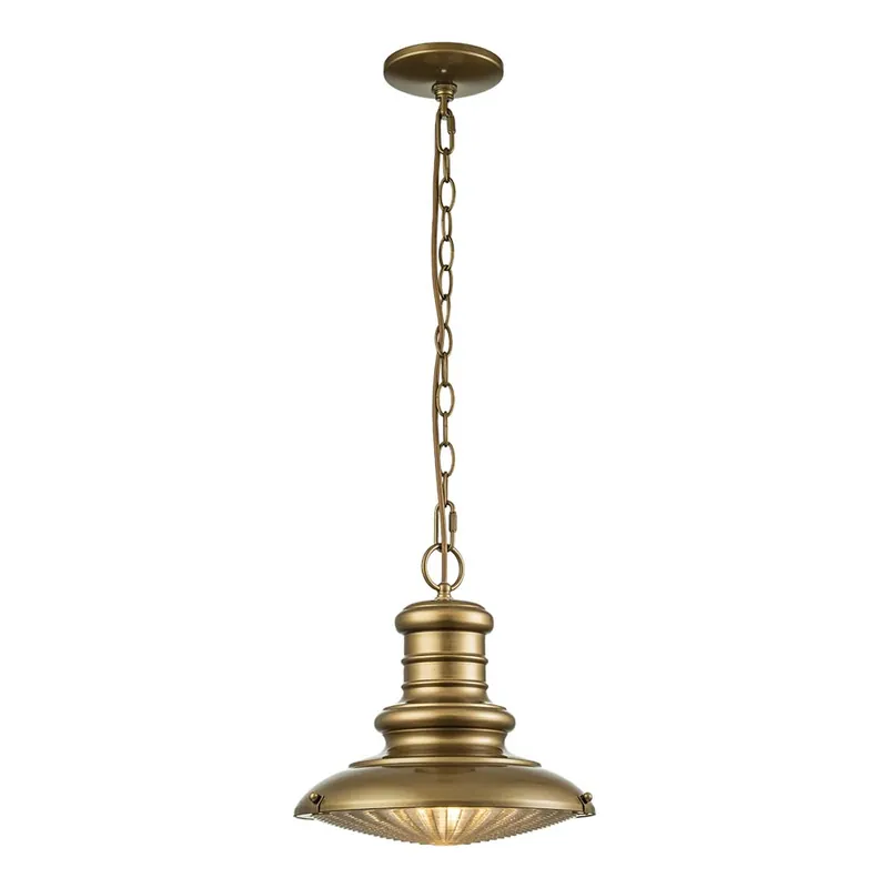 Buitenlamp, hanglamp, messing, glas, H 27,6 cm Direct Beschikbaar