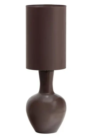 WOOOD Loa Tafellamp XL - Metaal - Hoogglans Bruin - 100x33x33 Gratis Retour