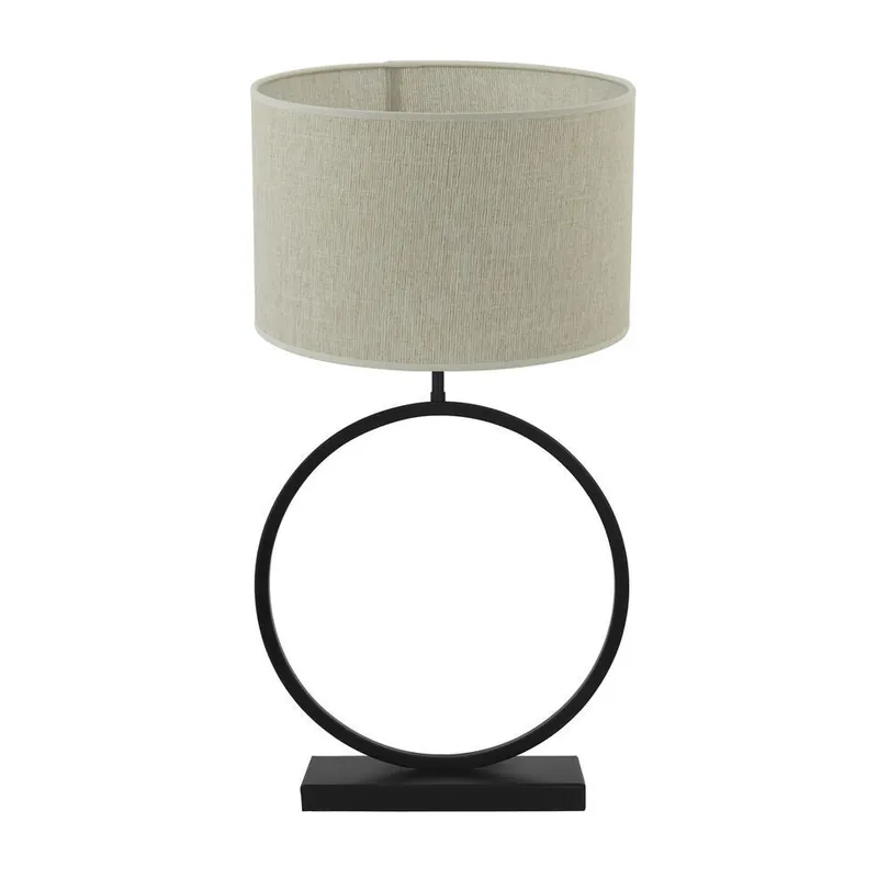 Favoriet Tafellamp Liva/Breska - Zwart/Parel Wit - Ø40x78,5cm