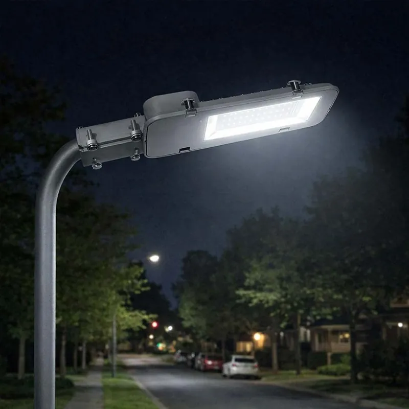 LED-straatlantaarn buiten, grijs, koel wit, IP65 30W Gecertificeerd