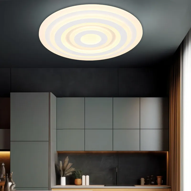 LED plafondlamp, metaal, acryl, wit, 3000K, D 49 cm Gecertificeerd