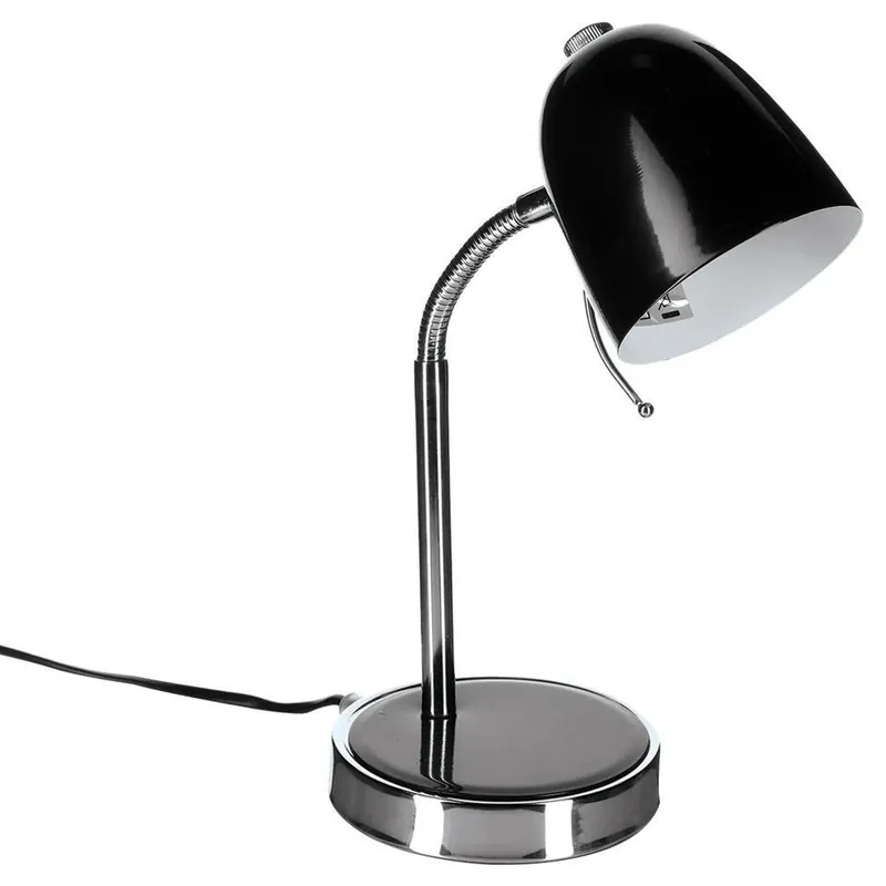 Atmosphera Tafellamp/bureaulampje - metaal - zwart/zilver - 35 cm Bestseller