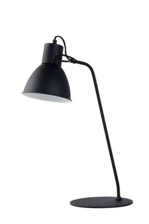 Actieprijs Lucide bureaulamp Shadi - zwart - Ø20 cm