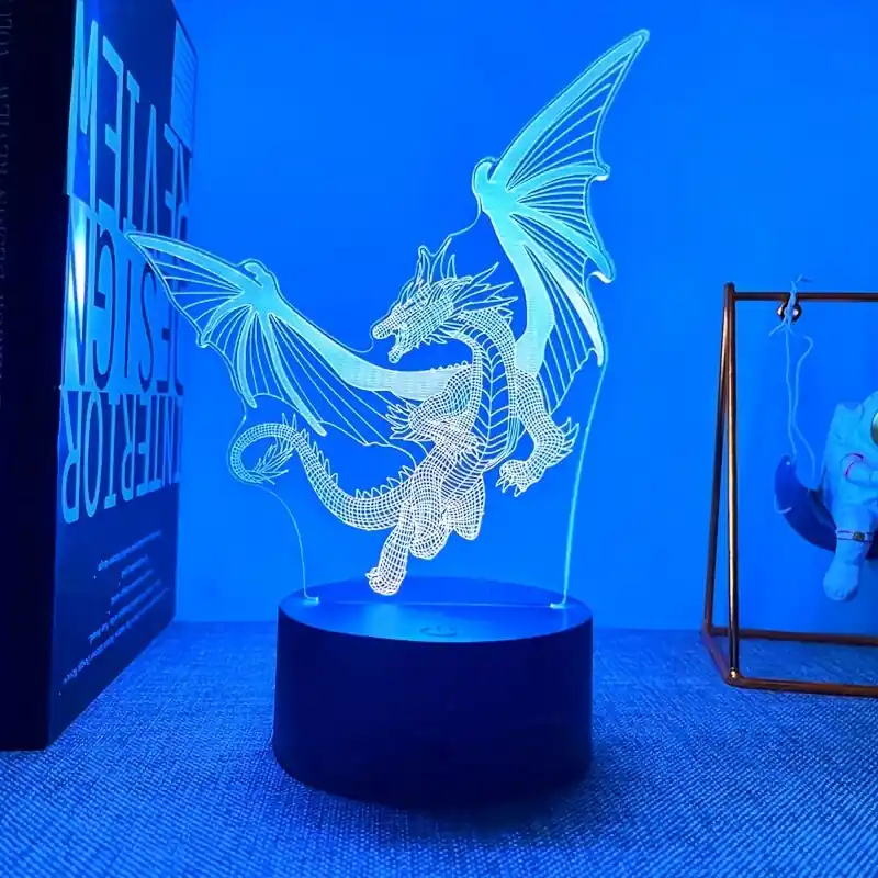 DinoLicht - 3D Dinosaurus Nachtlamp Met Aanraakbediening, RGB Licht Finale Uitverkoop