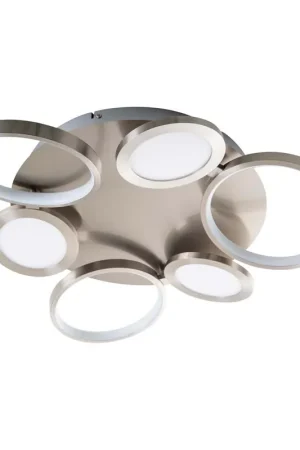 RGB LED plafondlamp, zilver, dimmer, D 56 cm Betaalbaar