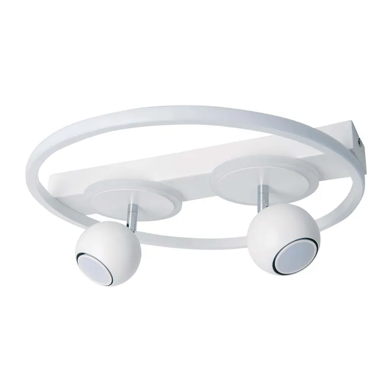 LED plafondlamp, metaal, wit, 3 vlammen, D 40 cm Speciale Aanbieding