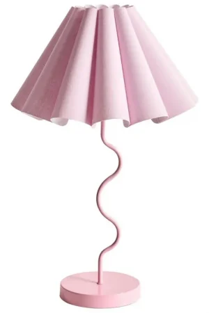 Aanbieding MASUMU - Tafellamp - Roze - Glas