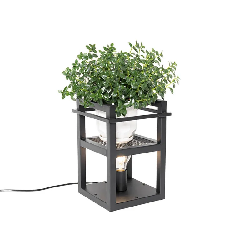 Qazqa tafellamp cage rack zwart e27 Laatste Versie