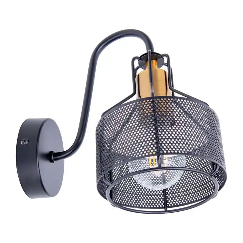Koop Vandaag Wandlamp, metaal, zwart, H 23 cm