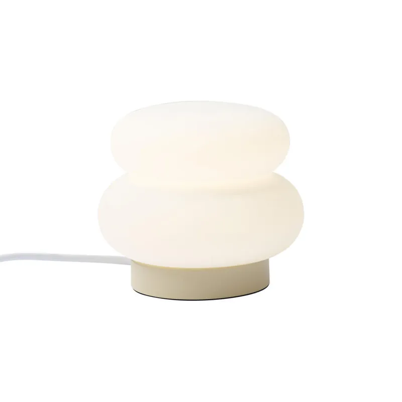 Bestel Nu Qazqa tafellamp met glas kumo beige g9