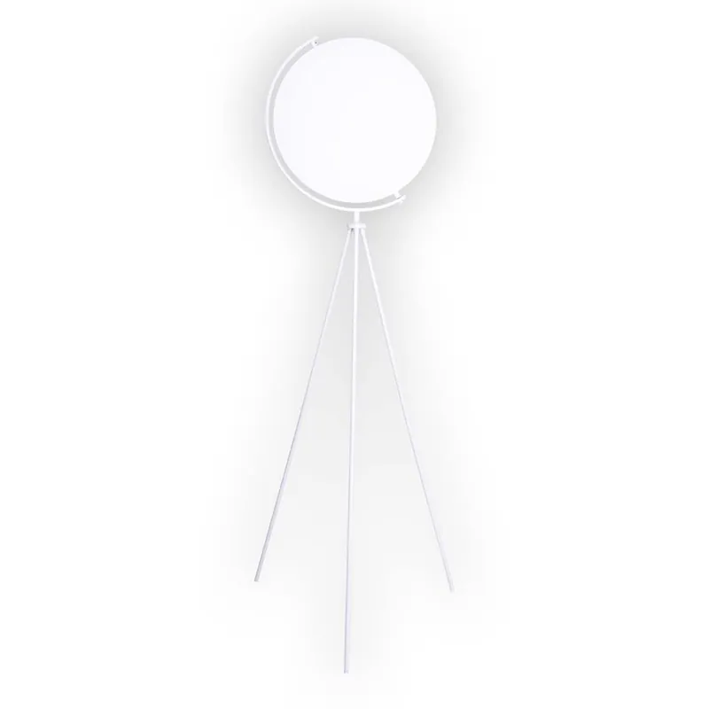 LED vloerlamp, metaal, textiel, wit, H 156 cm Koopje