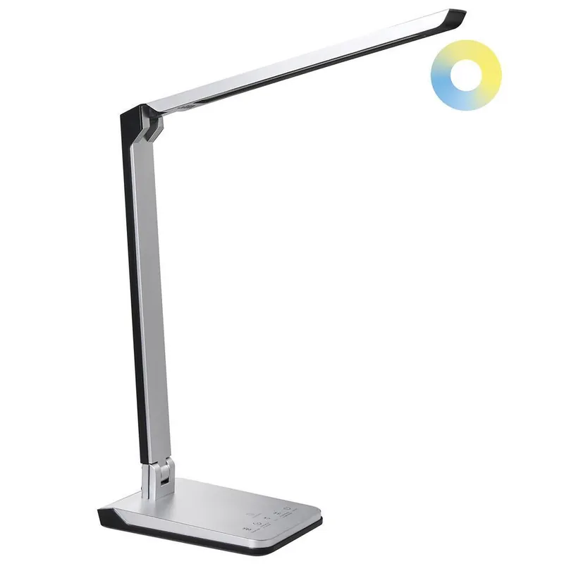 Rechtstreeks Van De Fabrikant PICTOR - Bureaulamp LED - Zilver - Synthetisch materiaal