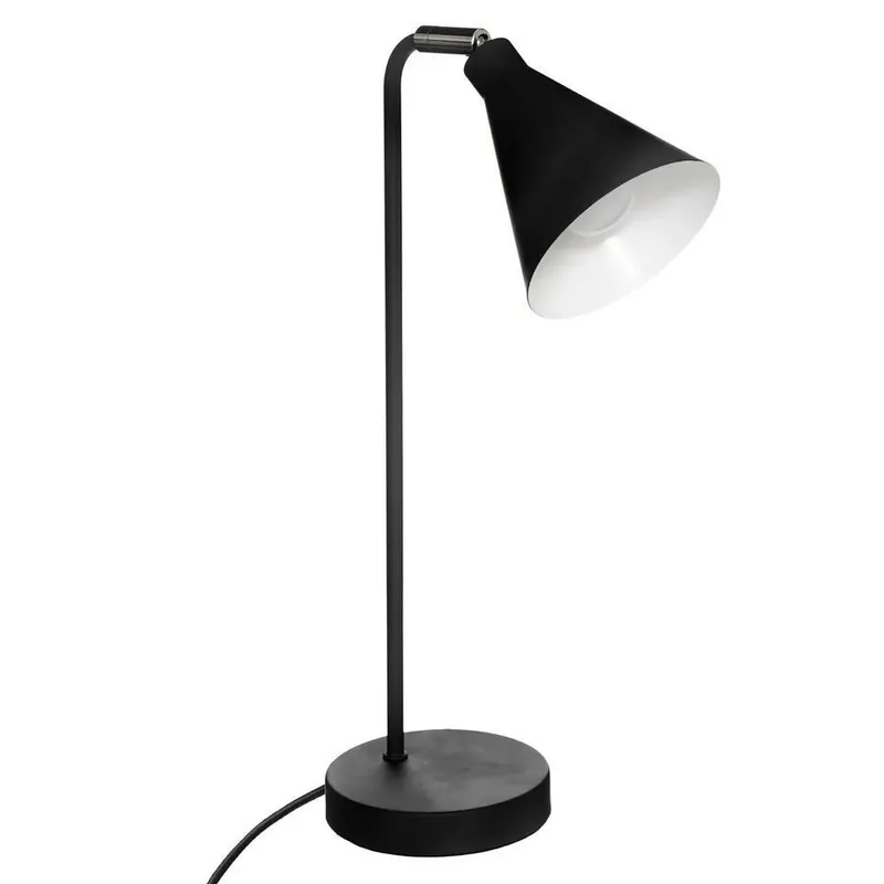 Atmosphera Tafellamp / bureaulampje - metaal - zwart - H45 cm Premium