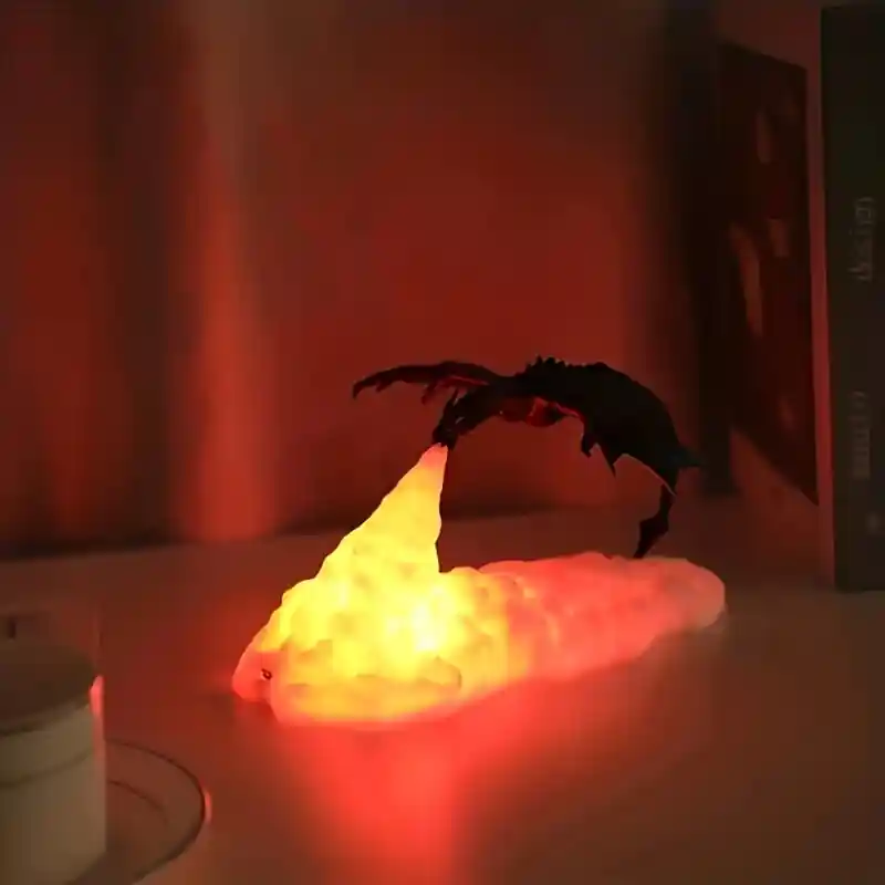 Koopje FireDragon - 3D USB Oplaadbare Draak Nachtlamp