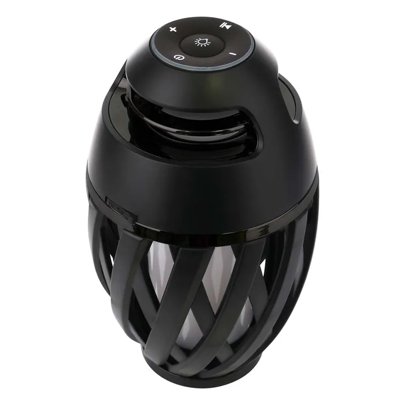 Gratis Retour LED tafellamp, vuureffect, luidspreker, USB, Bluetooth